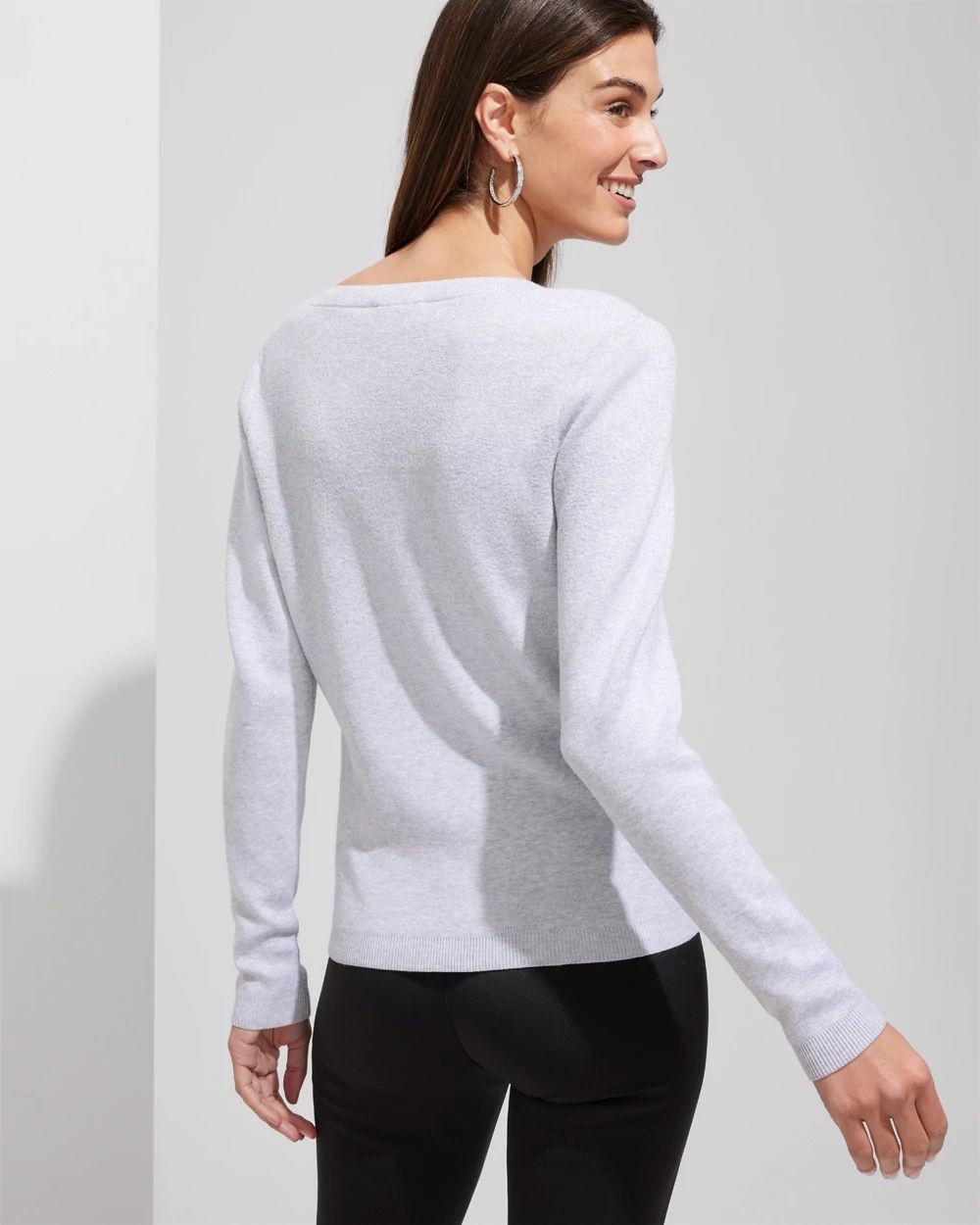 Outlet WHBM Long Sleeve Ombre Pullover click to view larger image.