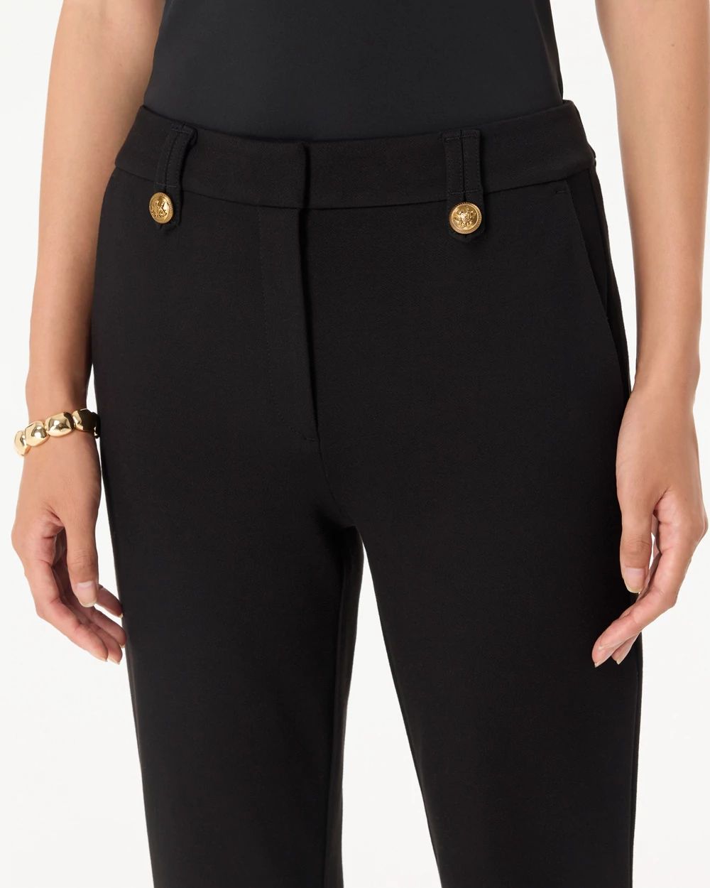 Button Detail High-Rise Piper Flare Pant click to view larger image.