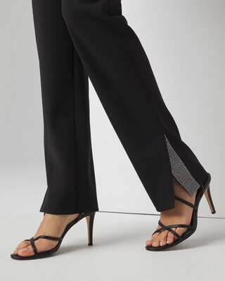 WHBM® Scuba Embellished Flare Leggings click to view larger image.