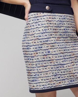 Tweed Boot Skirt with Buttons click to view larger image.