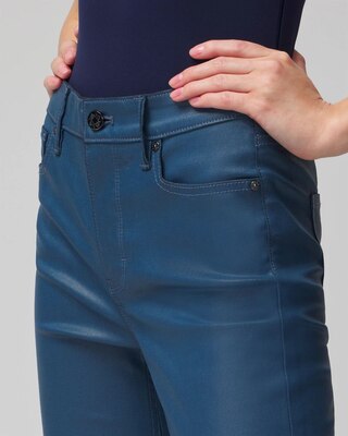 High-Rise Coated Skinny Jeans click to view larger image.