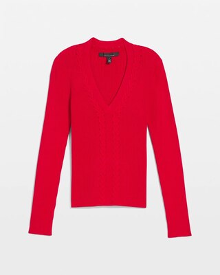 Rib Knit Pullover Sweater click to view larger image.