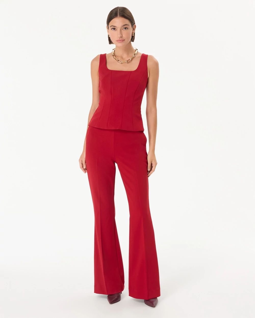 Knit Crepe Pull-On Piper Flare