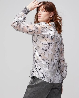 Organza Sleeve Blouse