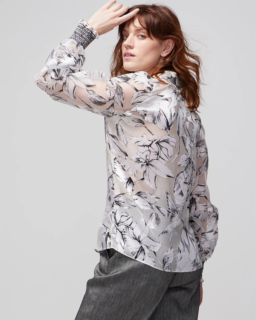 Organza Sleeve Blouse