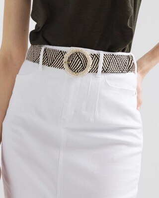 Beaded Denim Belt
