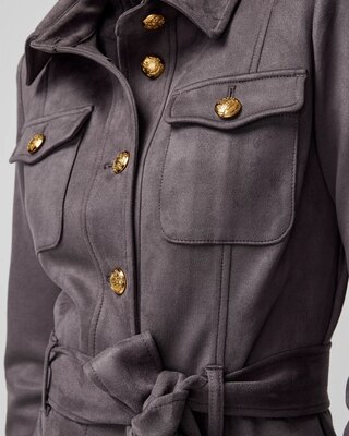 Petite Ultra Suede Safari Jacket