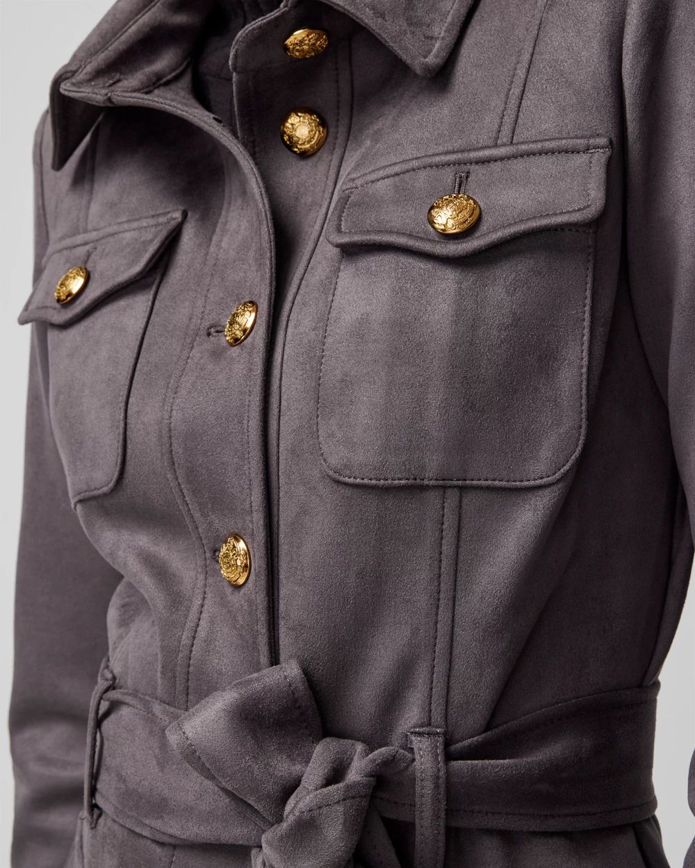 Petite Ultra Suede Safari Jacket