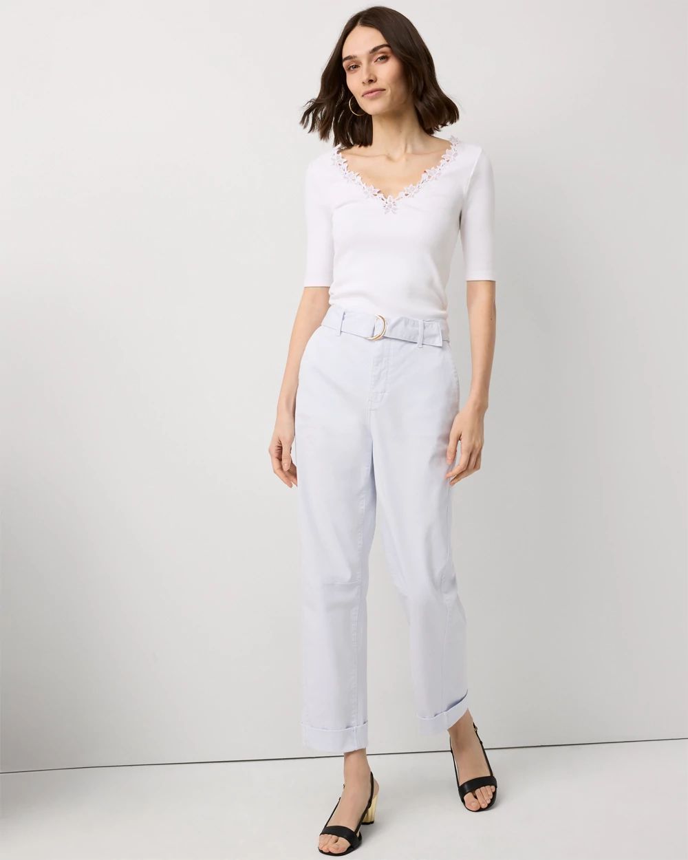 Petite Pret High Rise Straight Ankle Pant