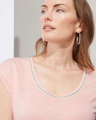 Outlet WHBM Embellished Scoopneck Tee