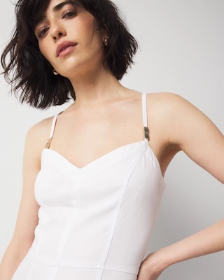 Bead Detail Poplin Midi Dress click to view larger image.