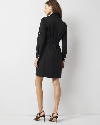 Long-Sleeve Utility Mini Shirt Dress click to view larger image.