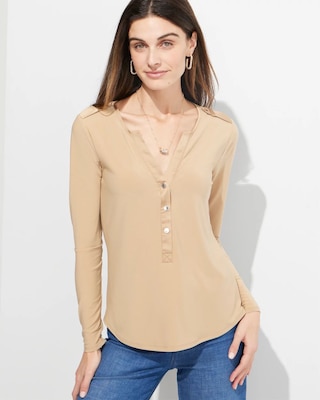 Outlet WHBM Long Sleeve Utility Tee