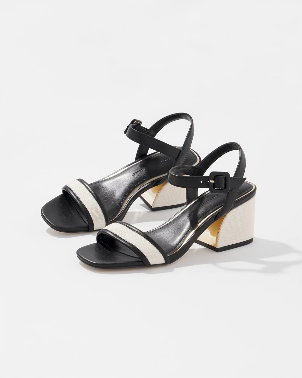 Canvas Block Heel Sandal