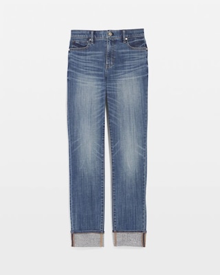 High-Rise Everyday Soft Denim™ Embellished Cuff Slim Jean