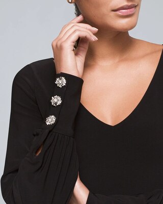 Petite Embellished Jersey Knit Dress