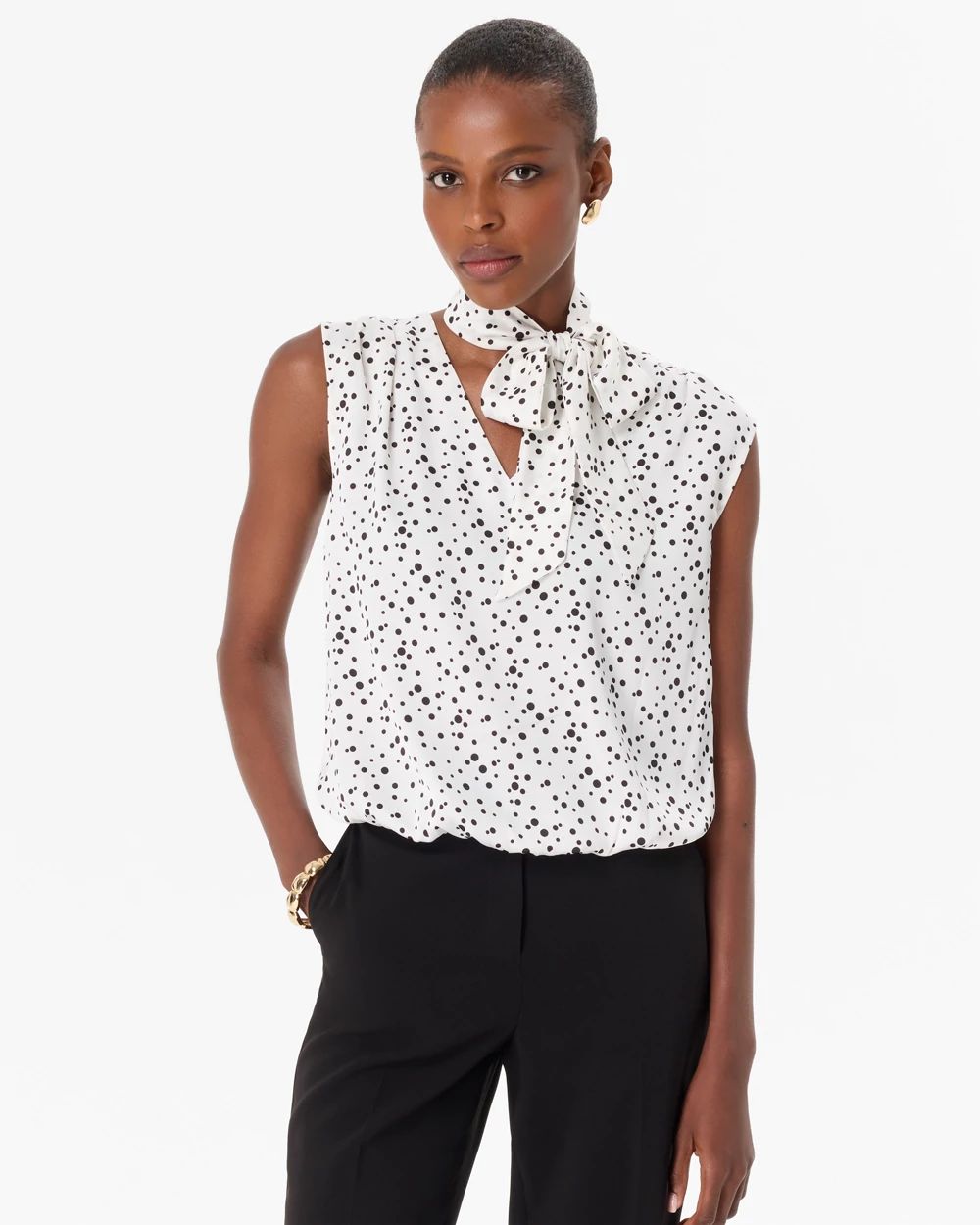 Removable Tie-Neck Top
