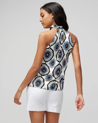 Ruffle Neck Halter Top