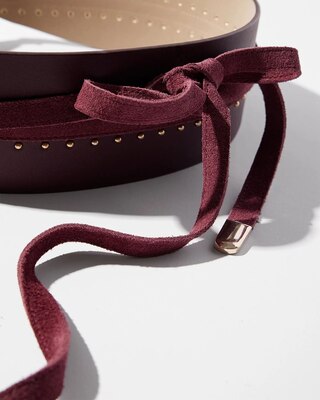 Studded Leather Obi Belt