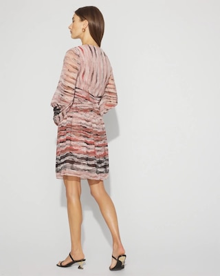 V-Neck Printed Mini Dress click to view larger image.