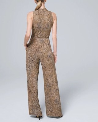 Leopard-Print Jersey Knit Jumpsuit click to view larger image.