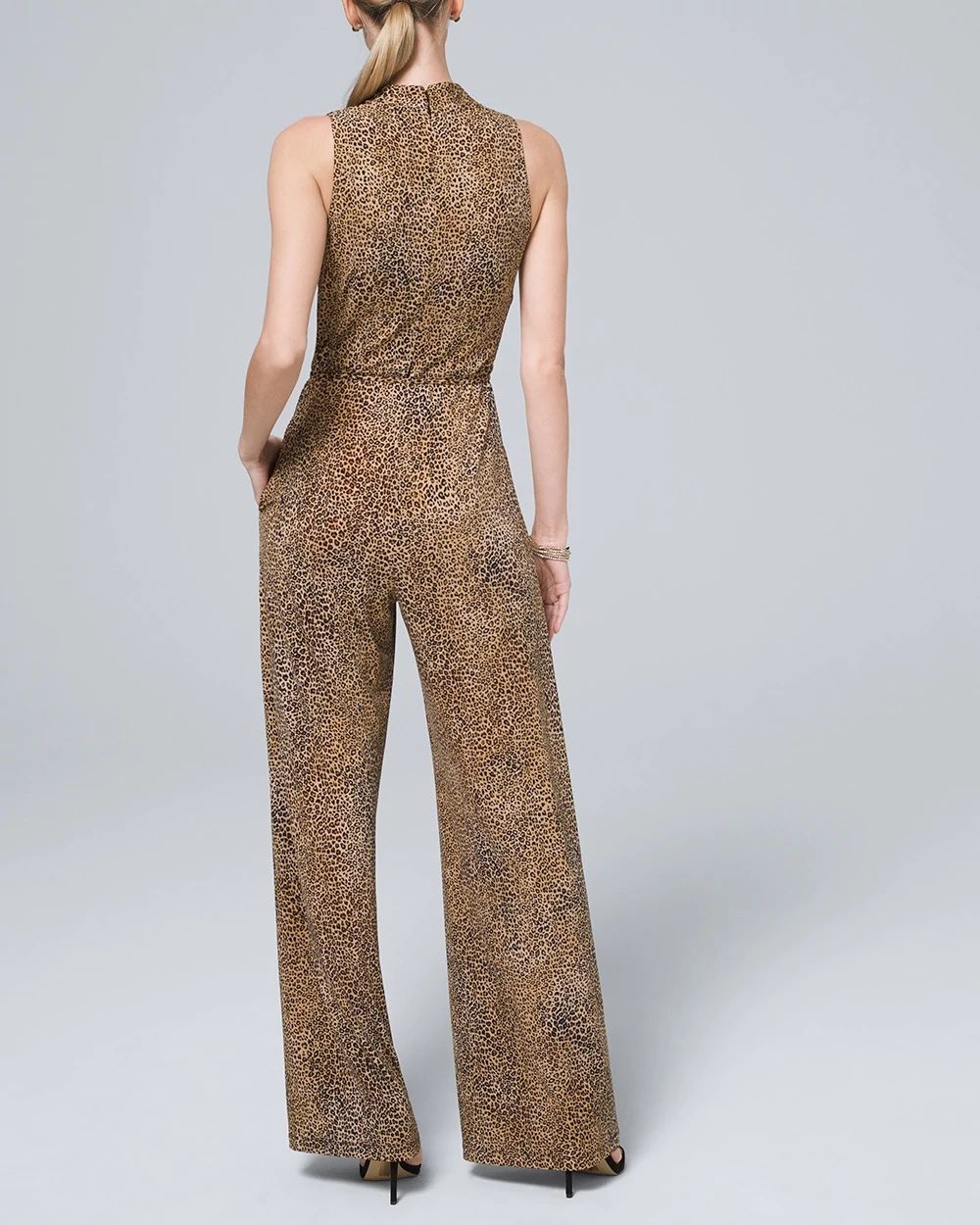 Leopard-Print Jersey Knit Jumpsuit click to view larger image.