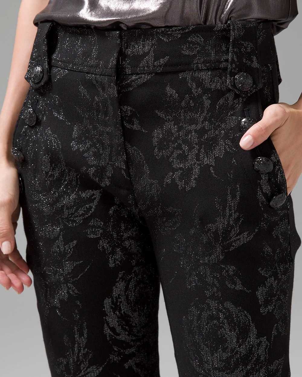 Petite WHBM® Jolie Button Straight Luxe Stretch Pant click to view larger image.