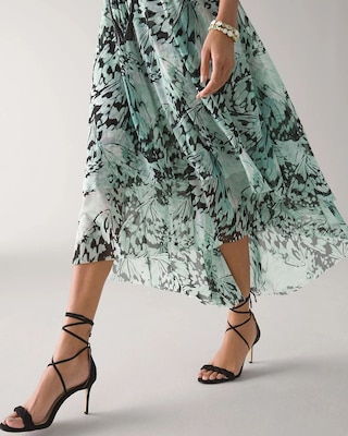 Mesh Knit Halter Midi Dress