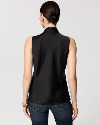 Removable Tie-Neck Satin Shell click to view larger image.
