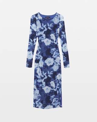Floral Mesh Midi Dress click to view larger image.