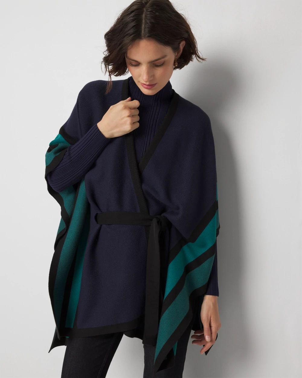 Color Block Ruana | White House Black Market