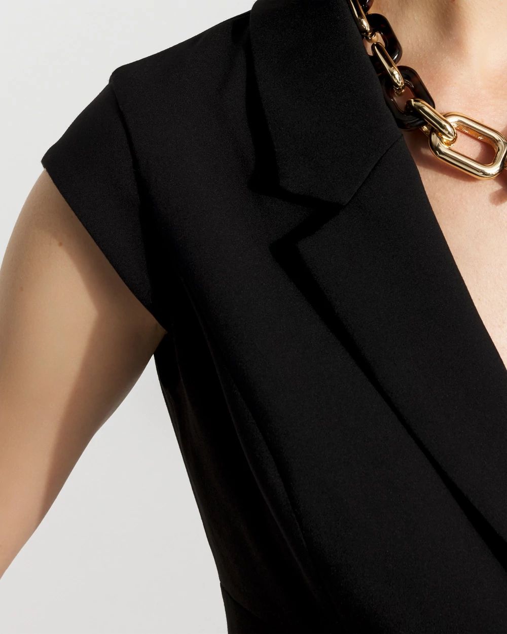 Cropped Tailored Vest