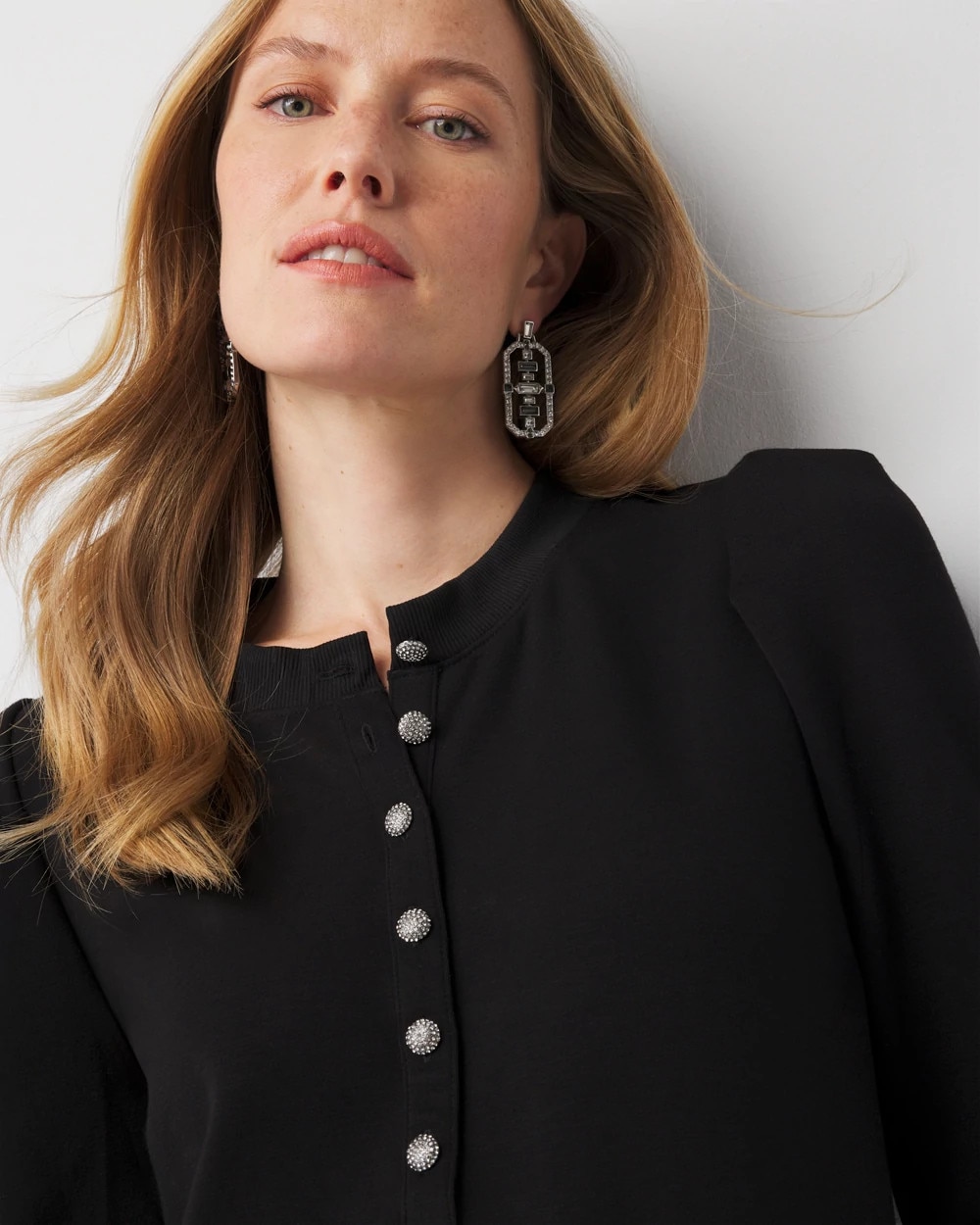 Puff Sleeve Henley Top