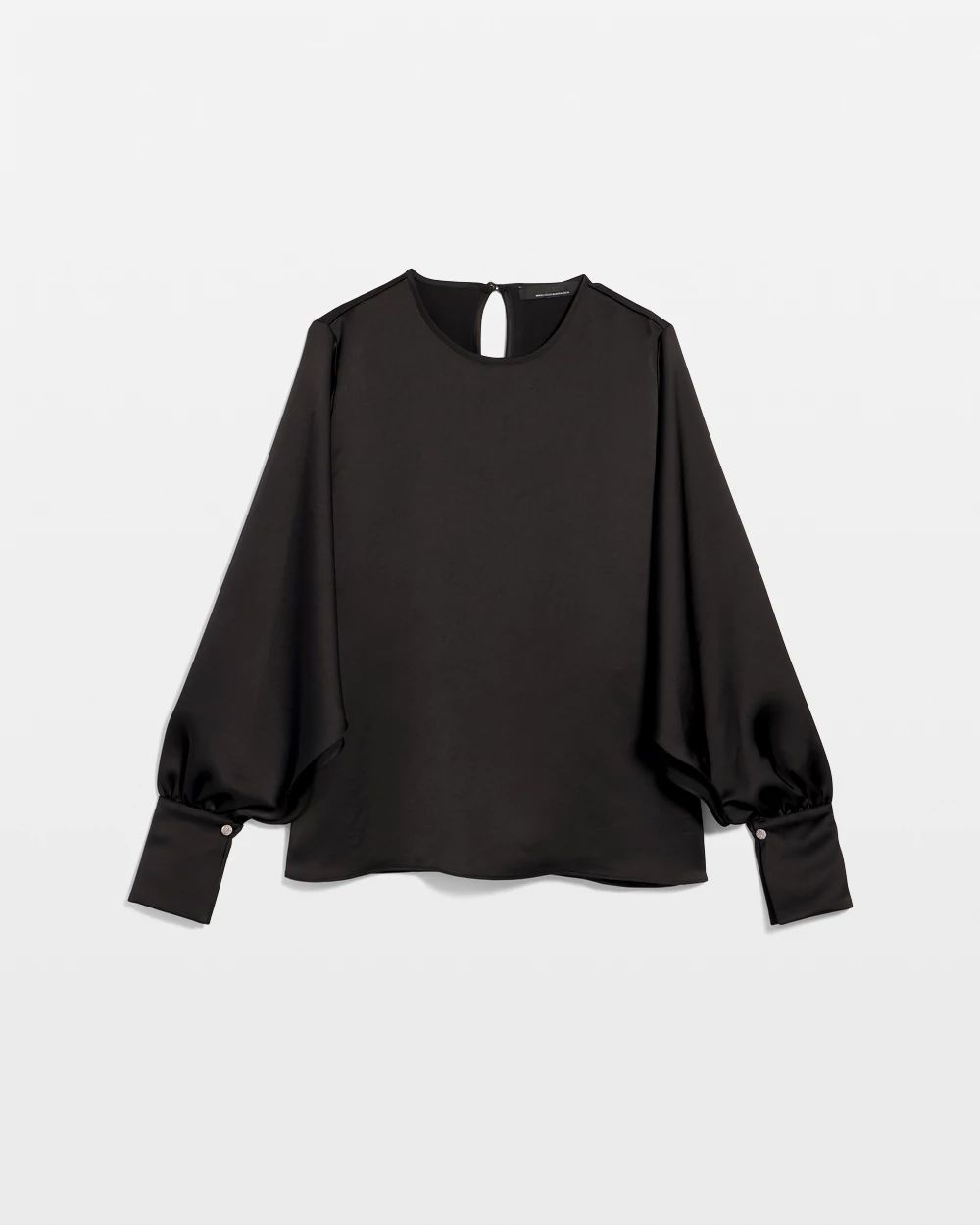 Cape Sleeve Satin Blouse