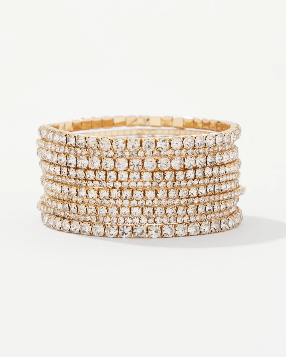 Rhinestone 10-Pack Stretch Bracelets