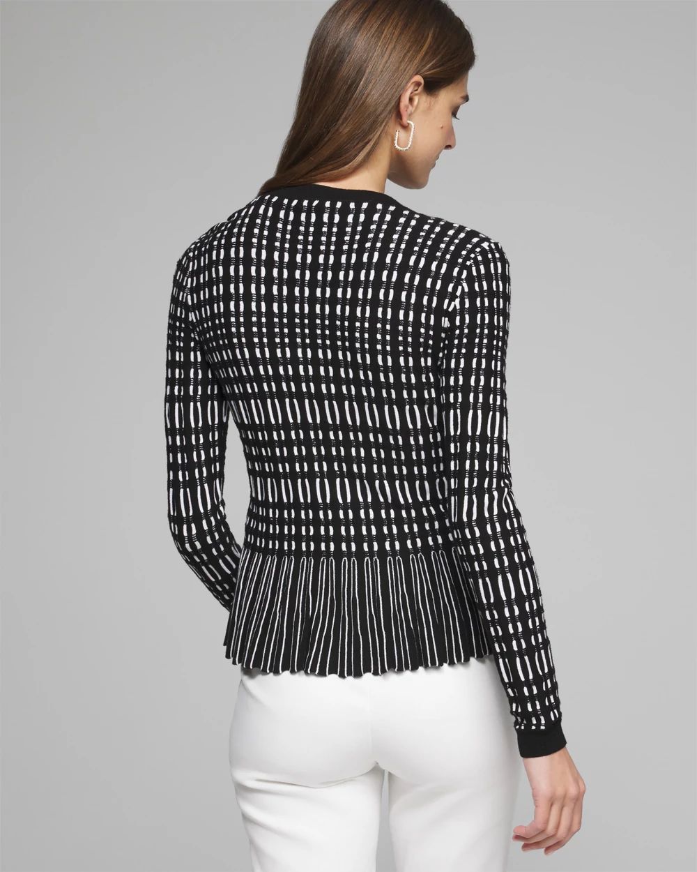 Outlet WHBM Novelty Peplum Cardigan click to view larger image.
