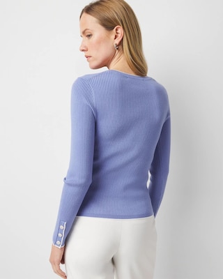 Ribbed Crewneck Pullover click to view larger image.