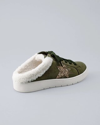 Faux Fur-Lined Sneaker Mules