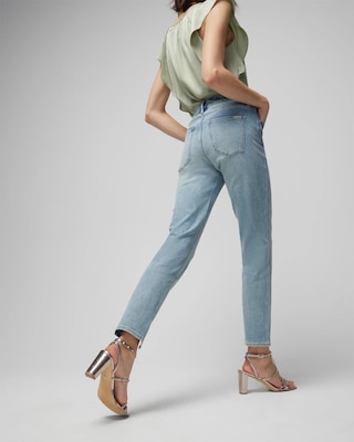 High-Rise Sculpt Seamed Slim Crop Jeans click to view larger image.