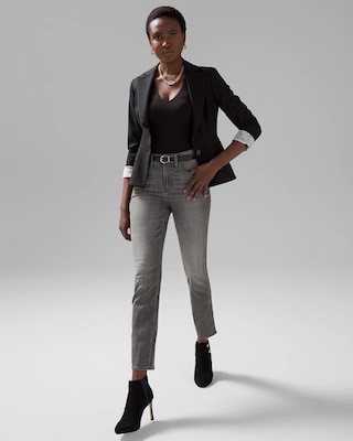 High-Rise Straight Jeans