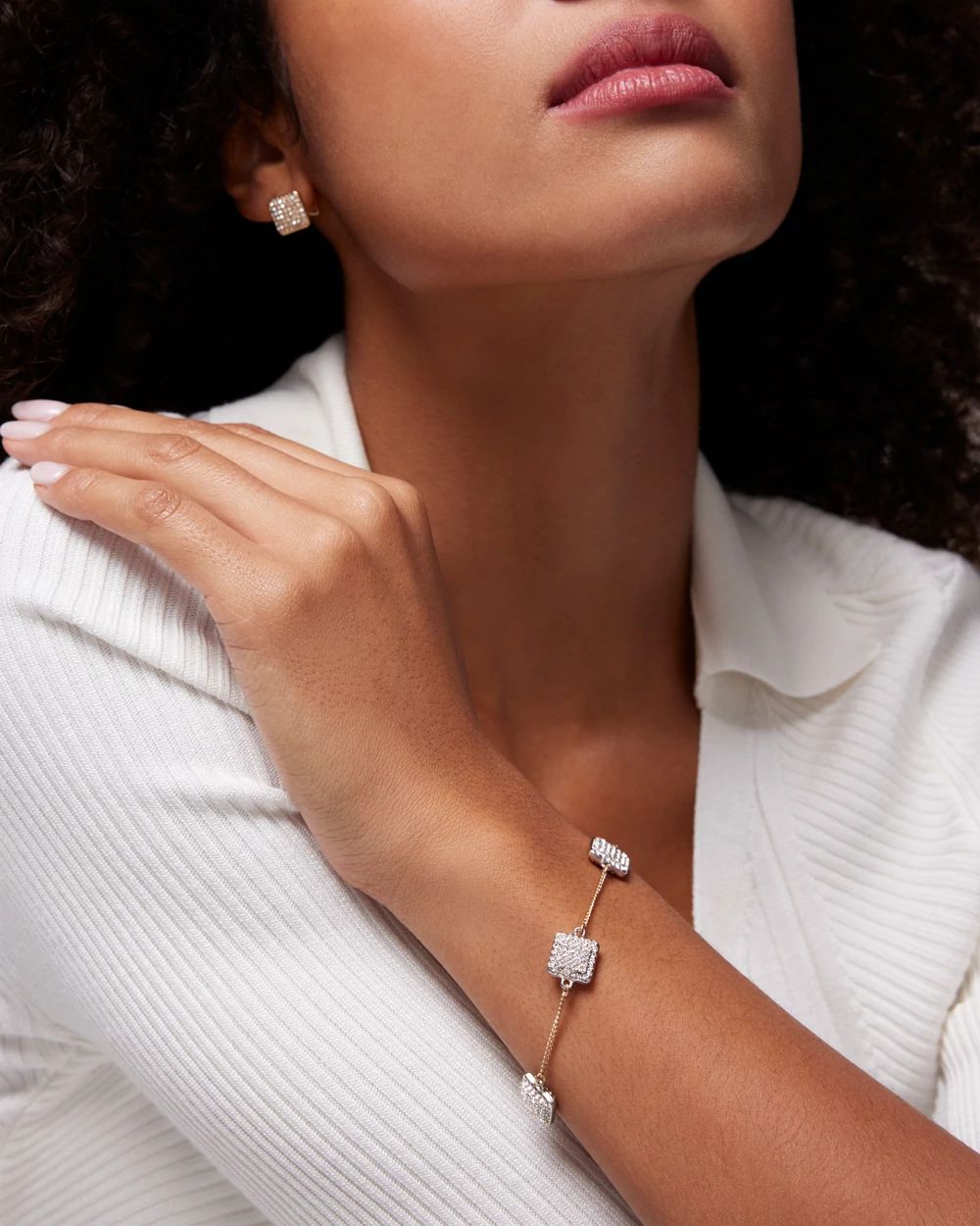 Crystal Gold Chain Bracelet