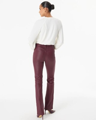 Coated Micro Bootcut Jeans click to view larger image.