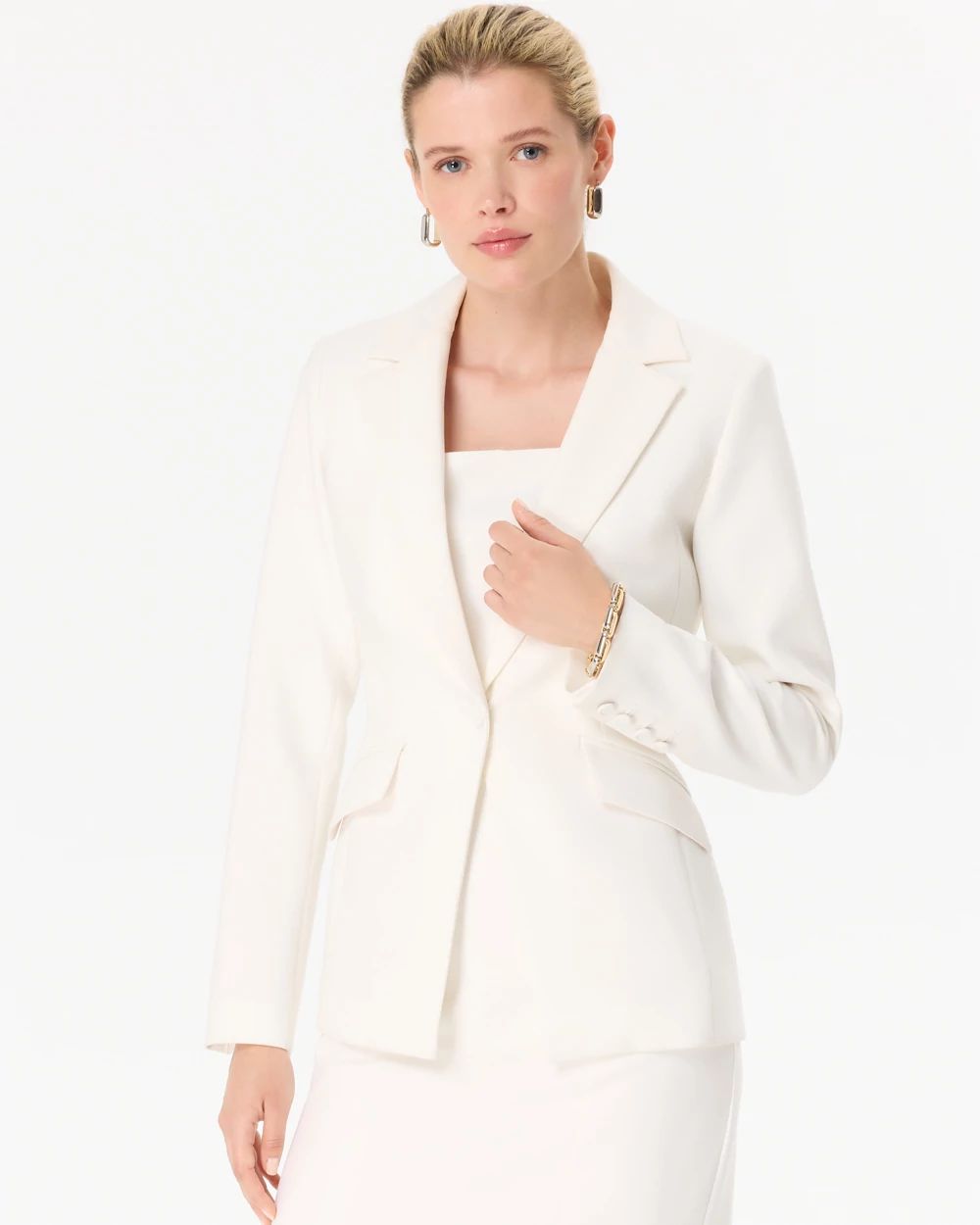 WHBM® Luxe Stretch One-Button Blazer