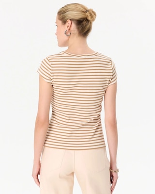 WHBM FORME™ Ribbed Scoop Neck Tee click to view larger image.