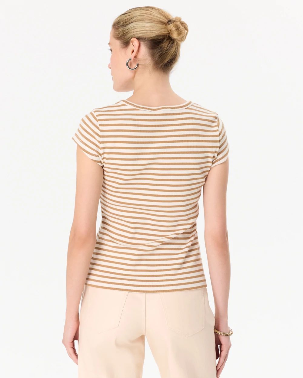 WHBM FORME™ Ribbed Scoop Neck Tee click to view larger image.