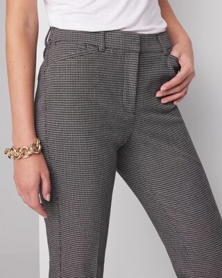 WHBM® Ines Slim Bootcut Checkered Pant click to view larger image.
