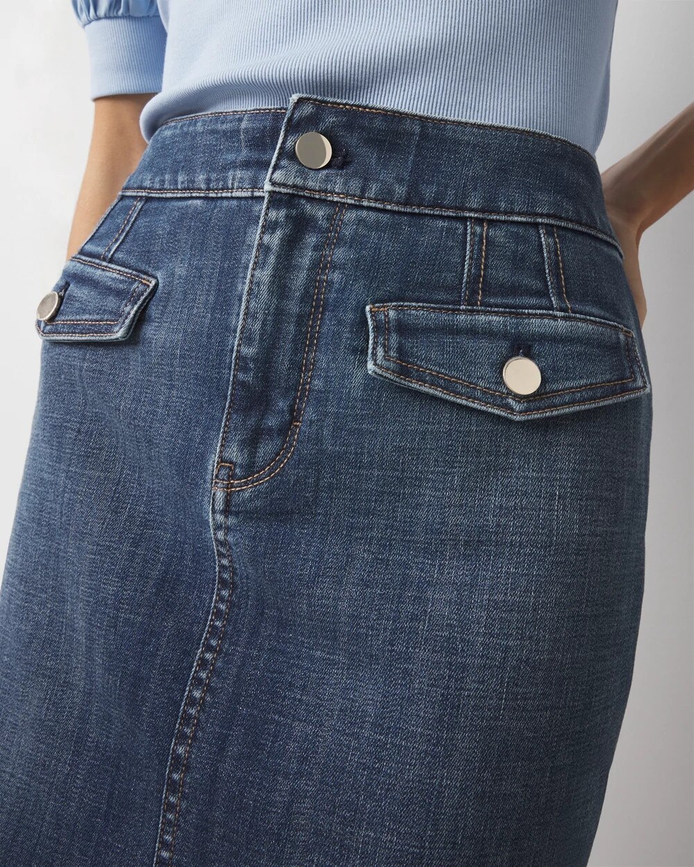 Denim Mini Skirt - image 3
