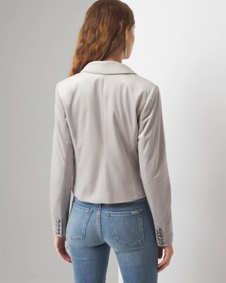 Cropped Velvet Blazer click to view larger image.