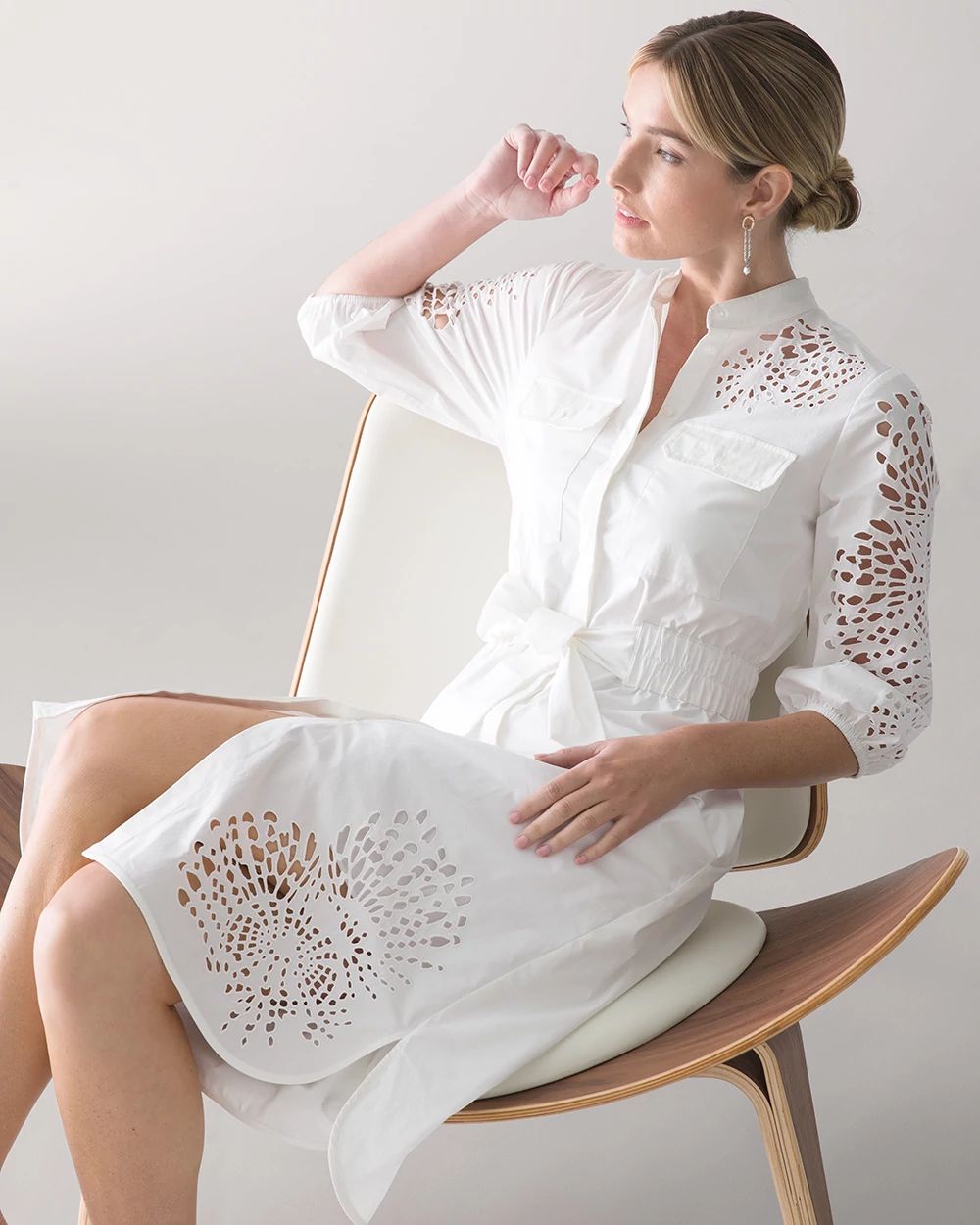 White Poplin Shirtdress