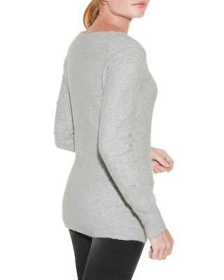 Outlet WHBM Rib-Trim Pullover Sweater click to view larger image.